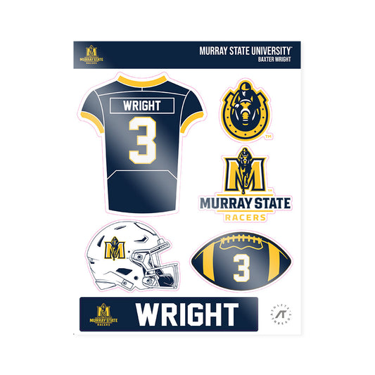 Murray State - NCAA Football : baxter wright - Sticker Sheet-0