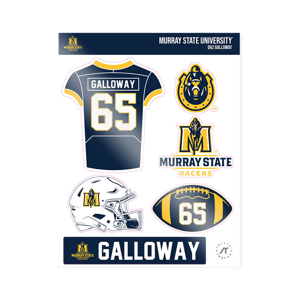 Murray State - NCAA Football : Daz Galloway - Sticker Sheet-0