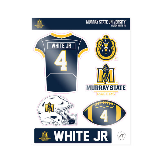 Murray State - NCAA Football : Milton White jr - Sticker Sheet-0