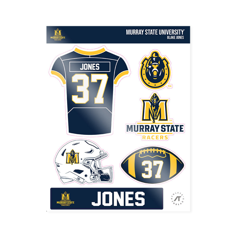Murray State - NCAA Football : Blake Jones - Sticker Sheet-0