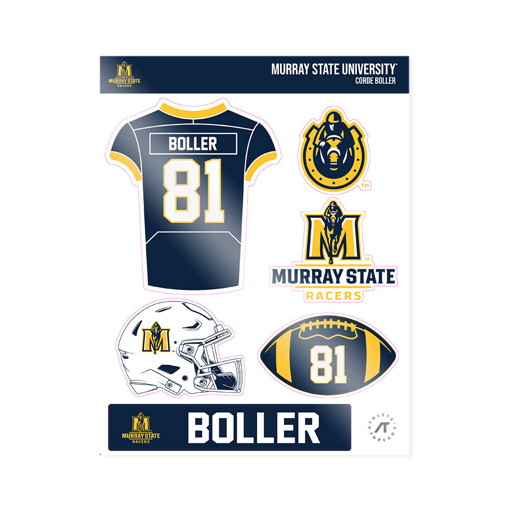 Murray State - NCAA Football : Corde Boller - Sticker Sheet-0