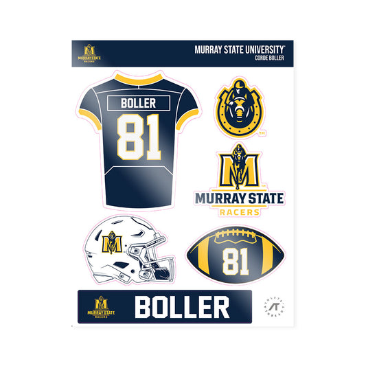 Murray State - NCAA Football : Corde Boller - Sticker Sheet-0