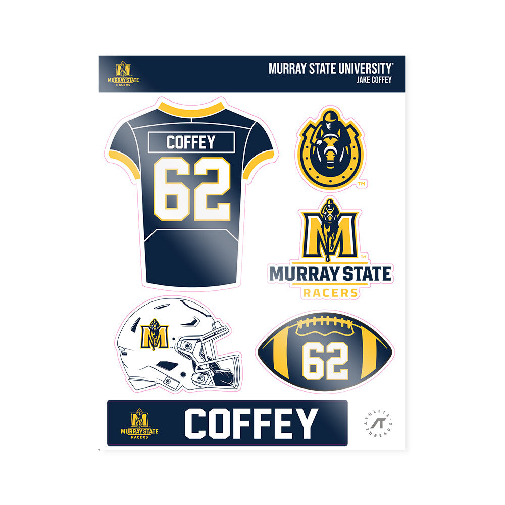 Murray State - NCAA Football : Jake Coffey - Sticker Sheet-0