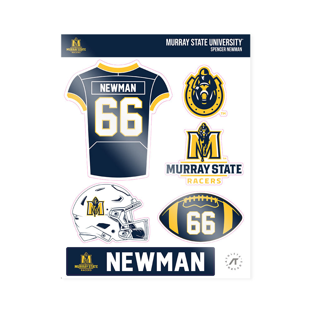 Murray State - NCAA Football : Spencer Newman - Sticker Sheet-0