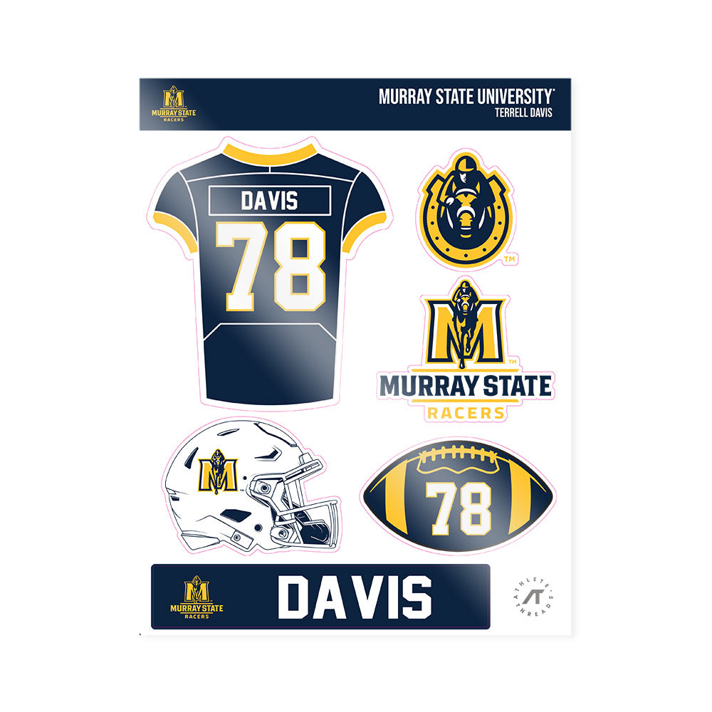 Murray State - NCAA Football : Terrell Davis - Sticker Sheet-0
