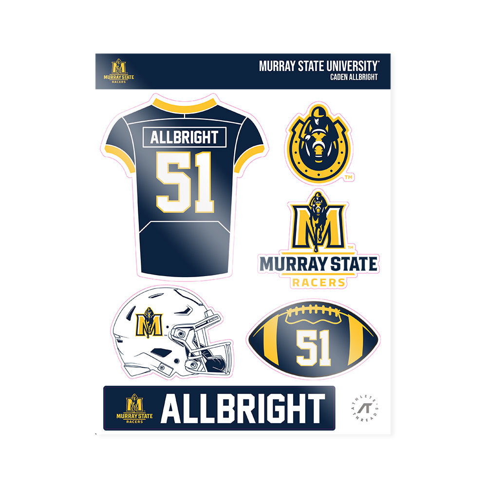 Murray State - NCAA Football : Caden Allbright - Sticker Sheet-0