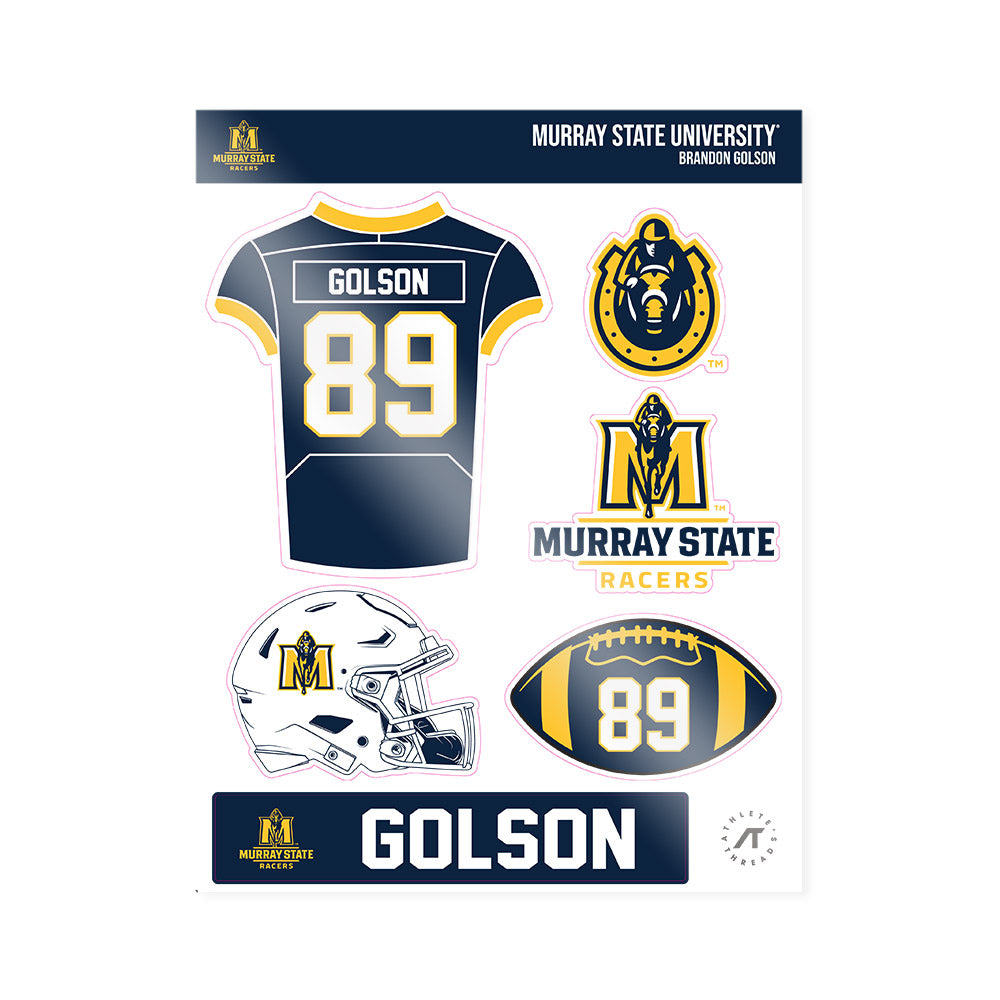 Murray State - NCAA Football : Brandon Golson - Sticker Sheet-0