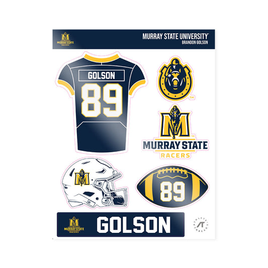 Murray State - NCAA Football : Brandon Golson - Sticker Sheet-0