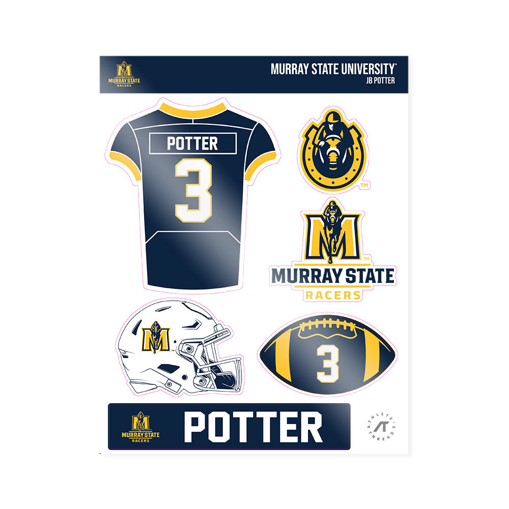 Murray State - NCAA Football : JB Potter - Sticker Sheet-0