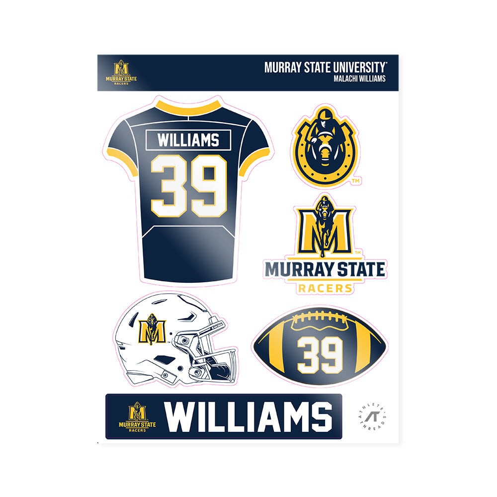 Murray State - NCAA Football : Malachi Williams - Sticker Sheet-0
