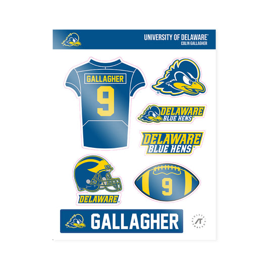 Delaware - NCAA Football : Colin Gallagher - Sticker Sheet-0