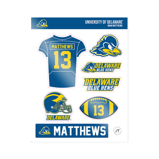 Delaware - NCAA Football : Noah Matthews - Sticker Sheet-0
