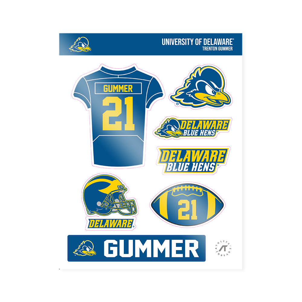 Delaware - NCAA Football : Trenton Gummer - Sticker Sheet-0
