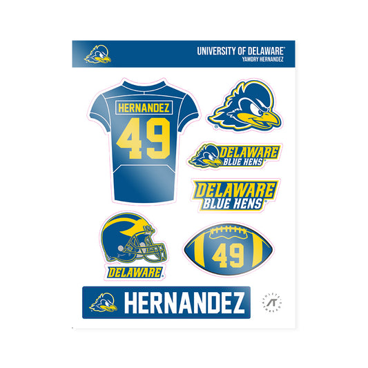 Delaware - NCAA Football : Yamdry Hernandez - Sticker Sheet-0