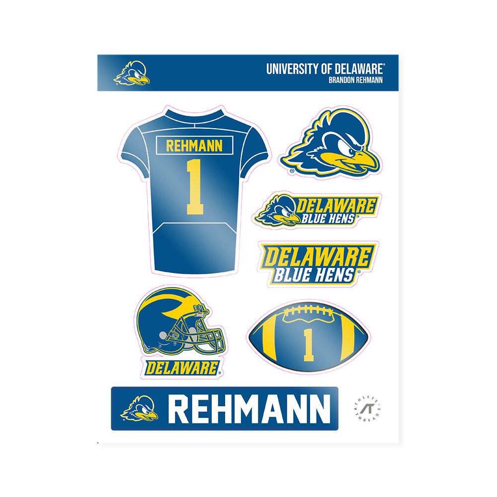 Delaware - NCAA Football : Brandon Rehmann - Sticker Sheet-0