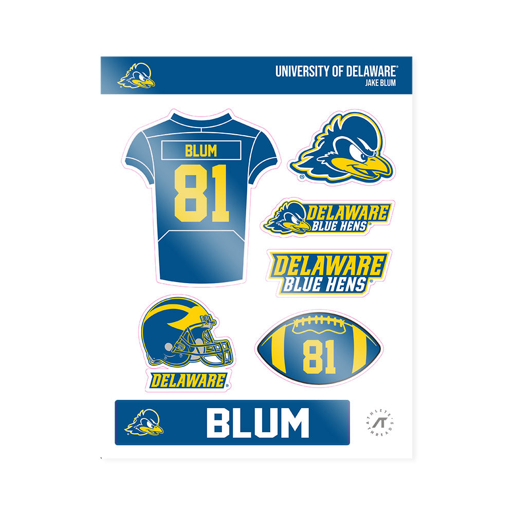 Delaware - NCAA Football : Jake Blum - Sticker Sheet-0