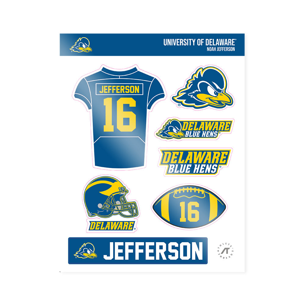 Delaware - NCAA Football : Noah Jefferson - Sticker Sheet-0