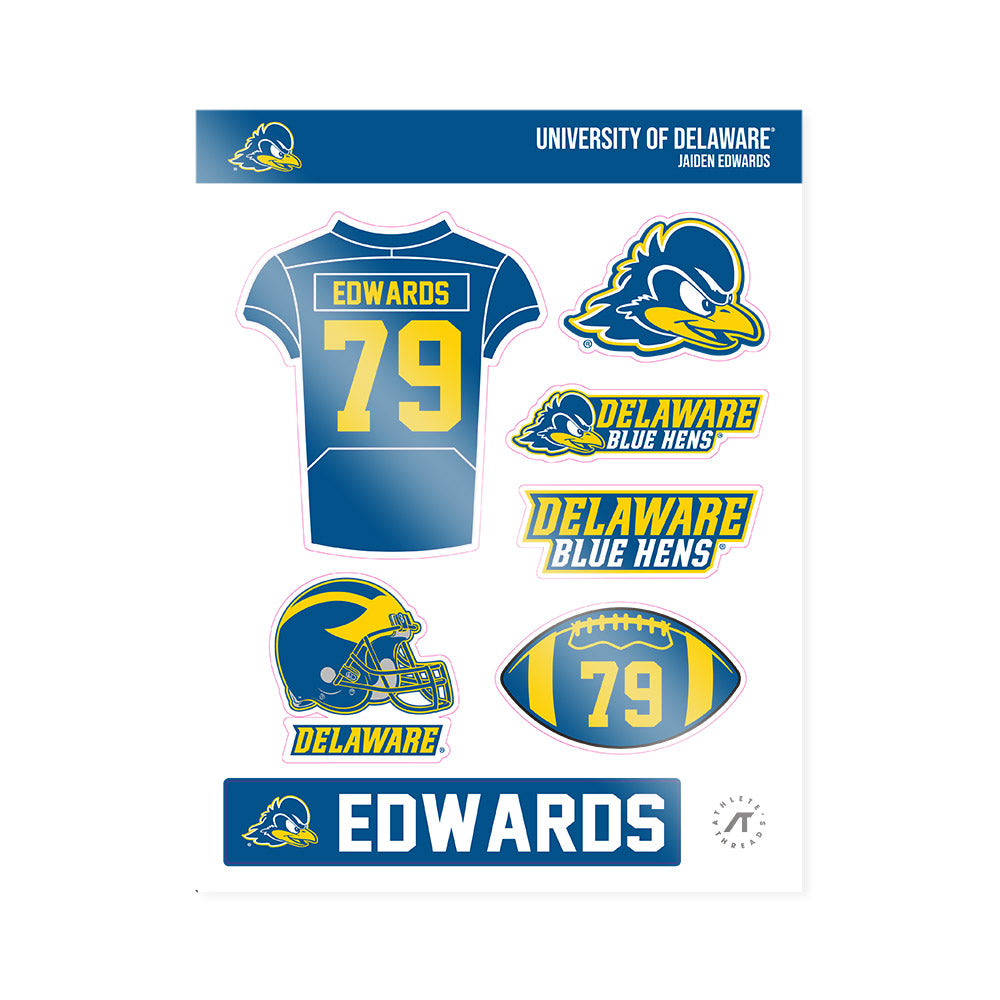 Delaware - NCAA Football : Jaiden Edwards - Sticker Sheet-0