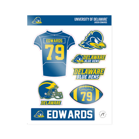 Delaware - NCAA Football : Jaiden Edwards - Sticker Sheet-0
