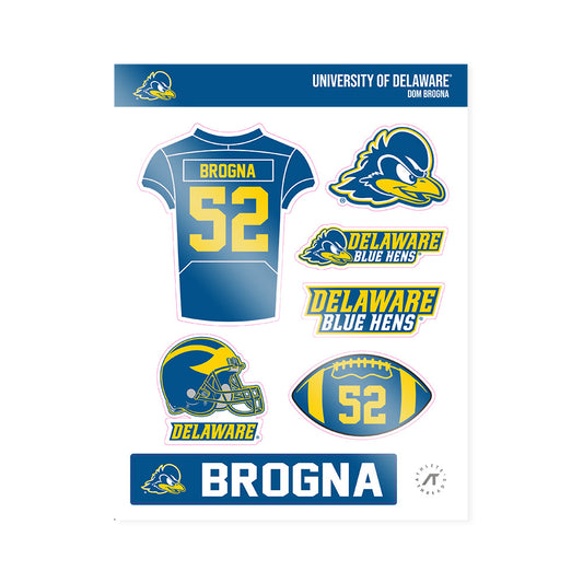 Delaware - NCAA Football : Dom Brogna - Sticker Sheet-0
