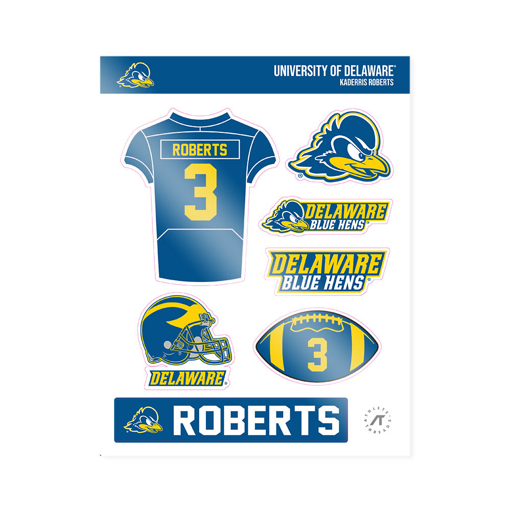 Delaware - NCAA Football : Kaderris Roberts - Sticker Sheet-0