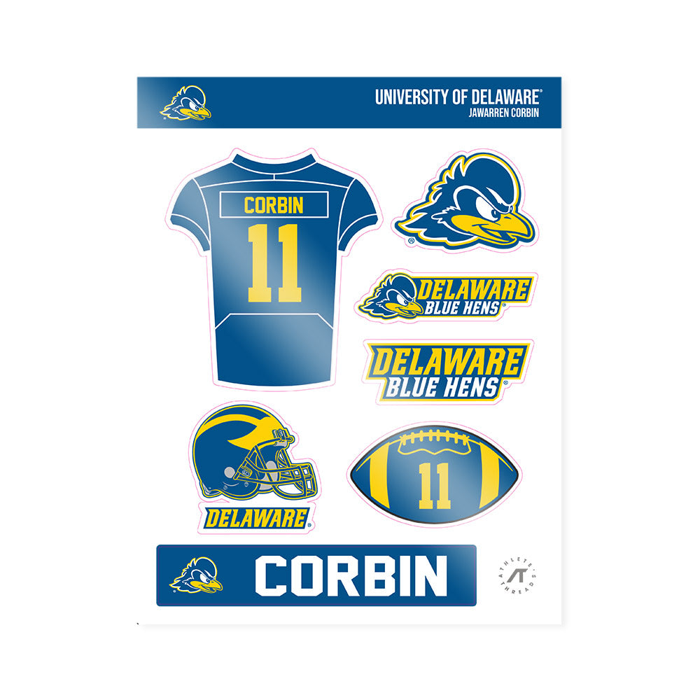 Delaware - NCAA Football : Jawarren Corbin - Sticker Sheet-0
