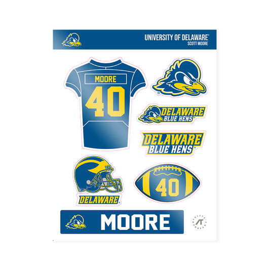 Delaware - NCAA Football : Scott Moore - Sticker Sheet-0