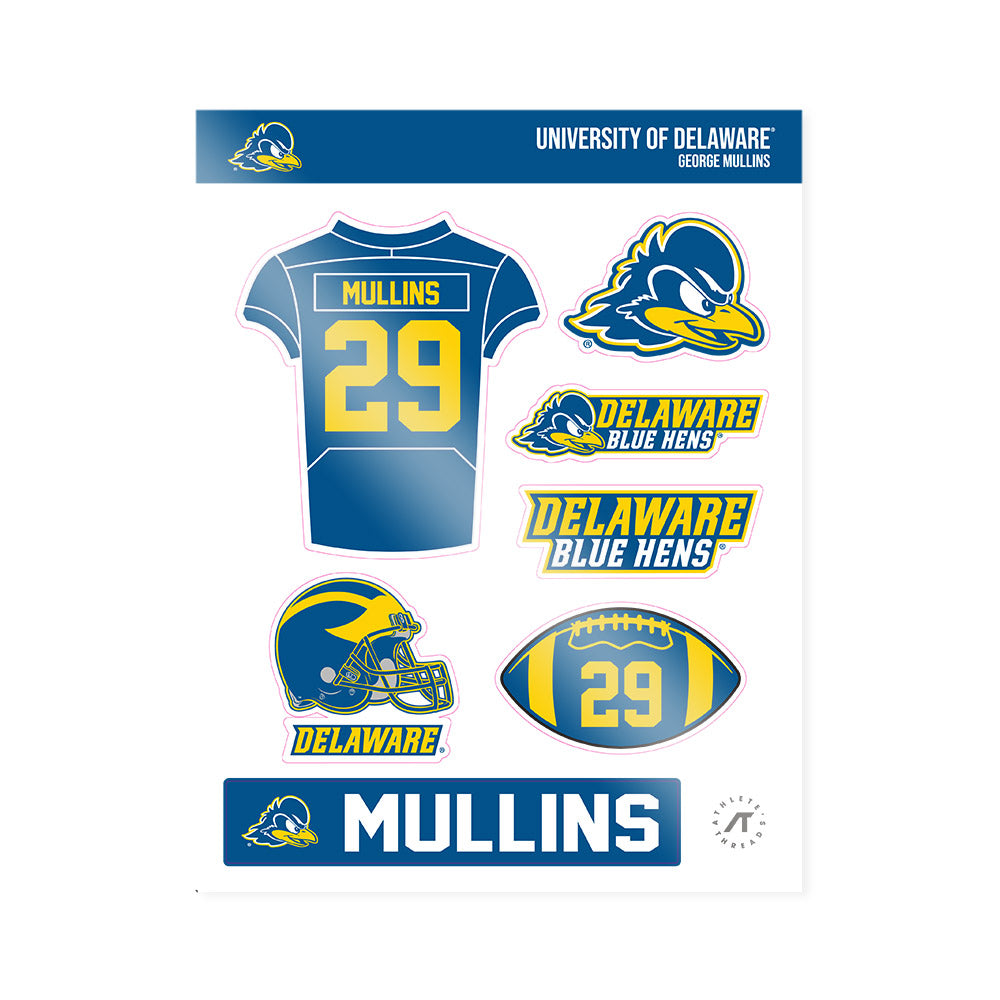 Delaware - NCAA Football : George Mullins - Sticker Sheet-0