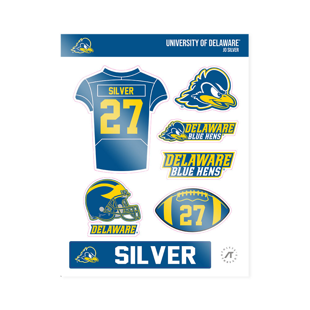 Delaware - NCAA Football : Jo Silver - Sticker Sheet-0