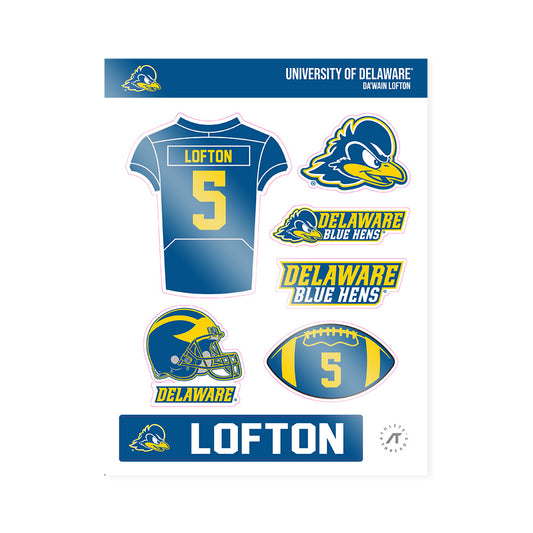 Delaware - NCAA Football : Da'Wain Lofton - Sticker Sheet-0