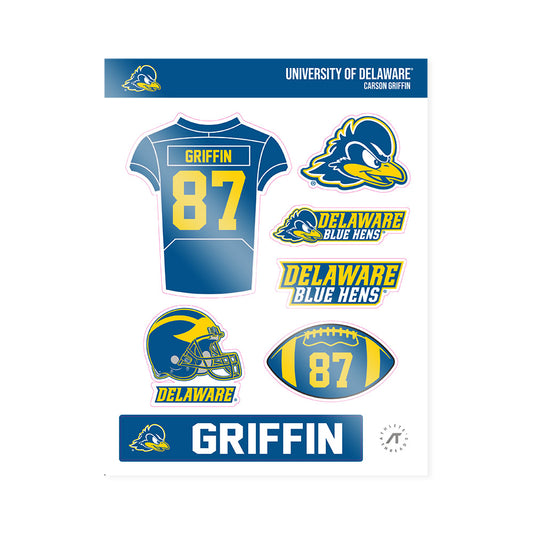 Delaware - NCAA Football : Carson Griffin - Sticker Sheet-0