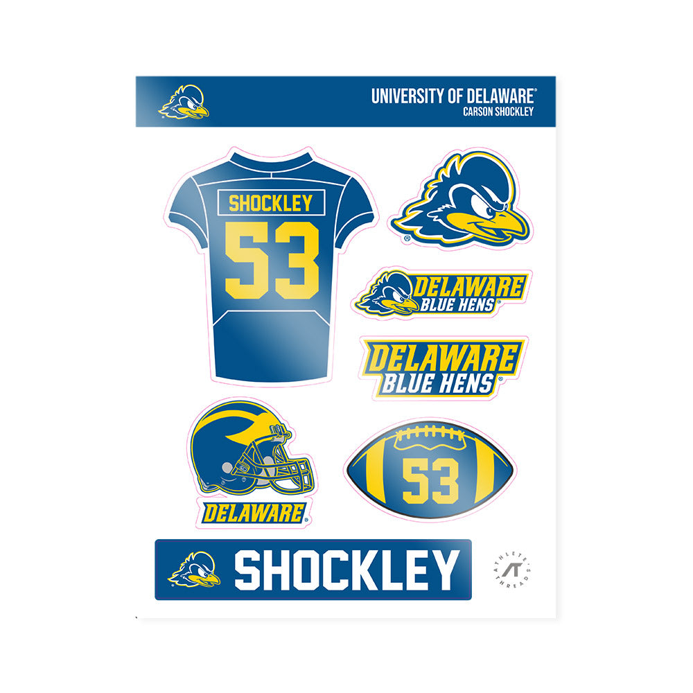 Delaware - NCAA Football : Carson Shockley - Sticker Sheet-0