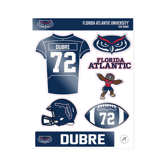 FAU - NCAA Football : Ovie Dubre - Sticker Sheet-0