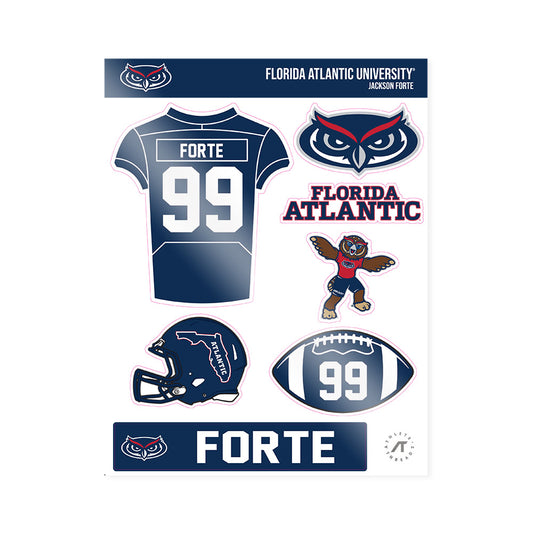 FAU - NCAA Football : Jackson Forte - Sticker Sheet-0