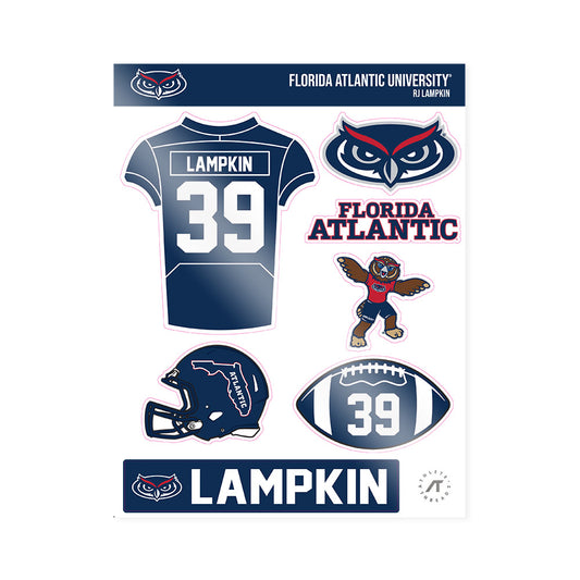 FAU - NCAA Football : Rj Lampkin - Sticker Sheet-0