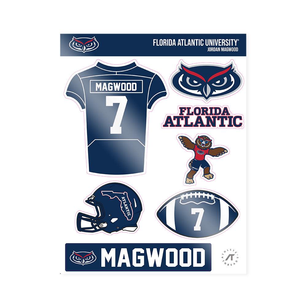 FAU - NCAA Football : Jordan Magwood - Sticker Sheet-0