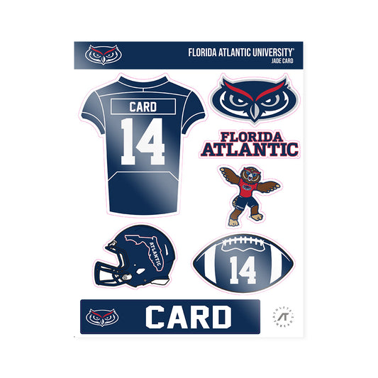 FAU - NCAA Football : Jade Card - Sticker Sheet-0