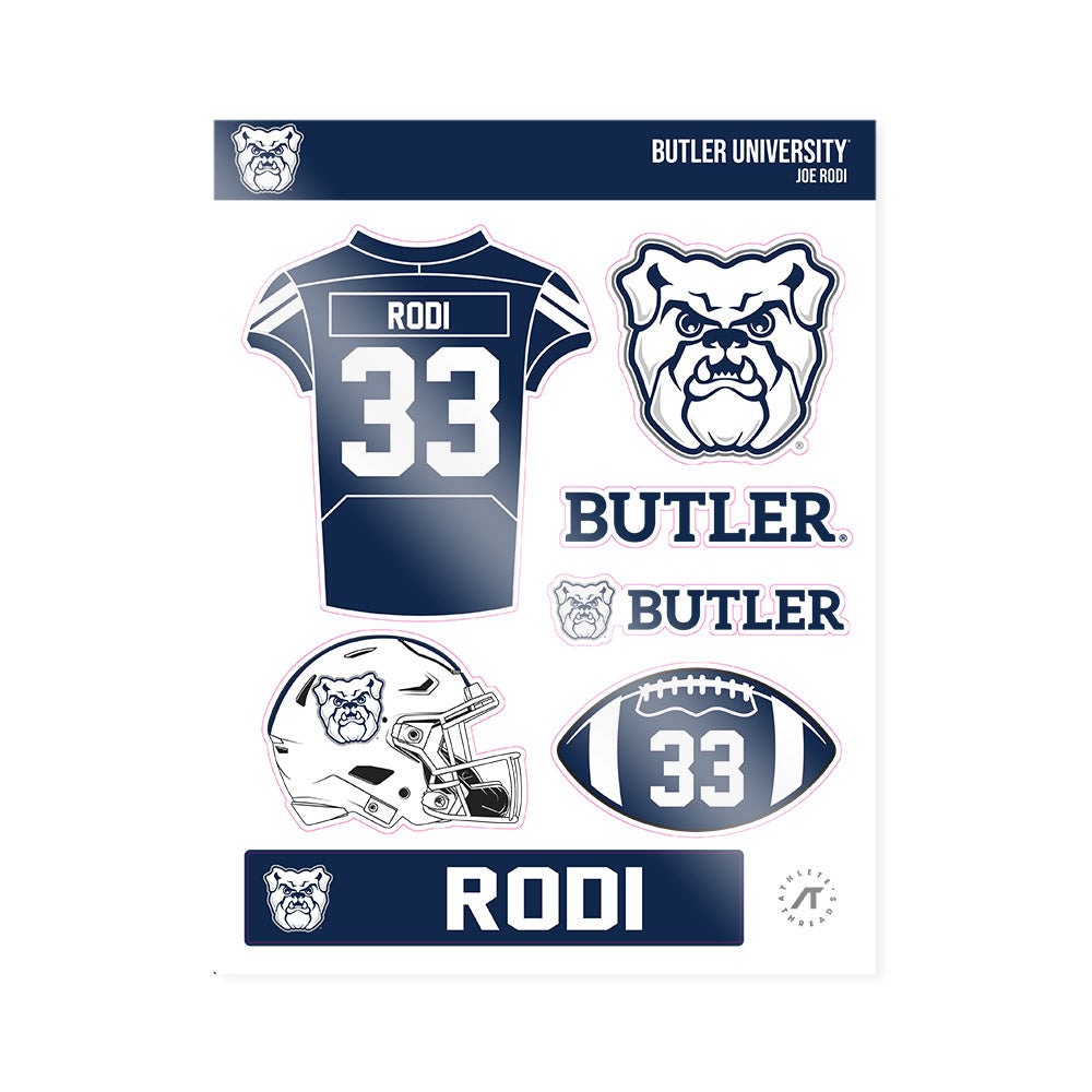 Butler - NCAA Football : Joe Rodi - Sticker Sheet-0