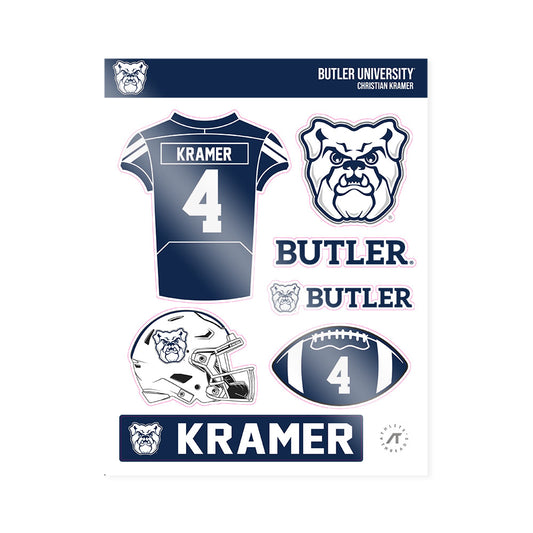 Butler - NCAA Football : Christian Kramer - Sticker Sheet-0