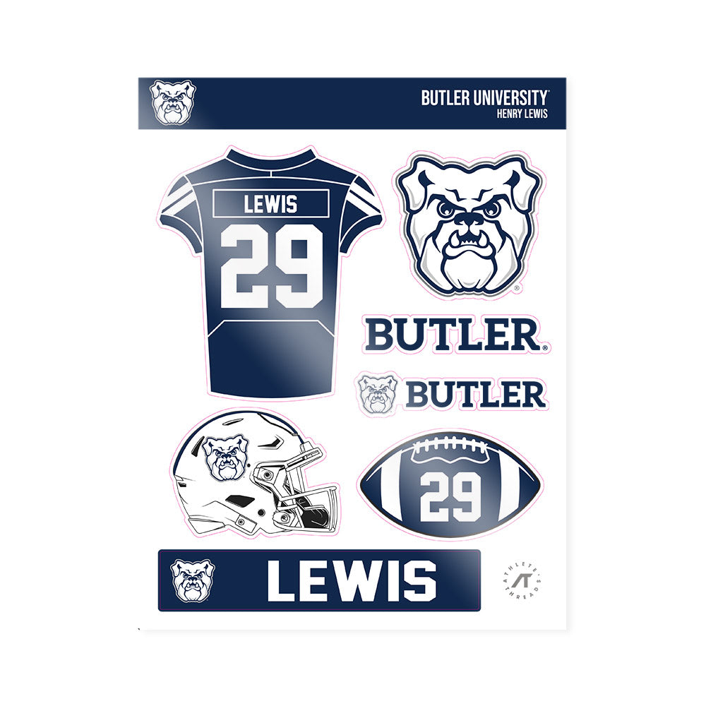Butler - NCAA Football : Henry Lewis - Sticker Sheet-0