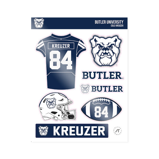 Butler - NCAA Football : Cole Kreuzer - Sticker Sheet-0