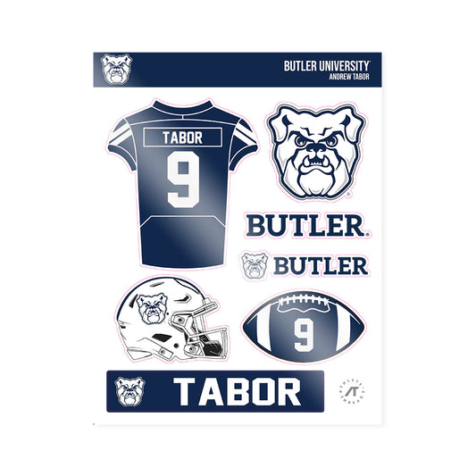Butler - NCAA Football : Andrew Tabor - Sticker Sheet-0