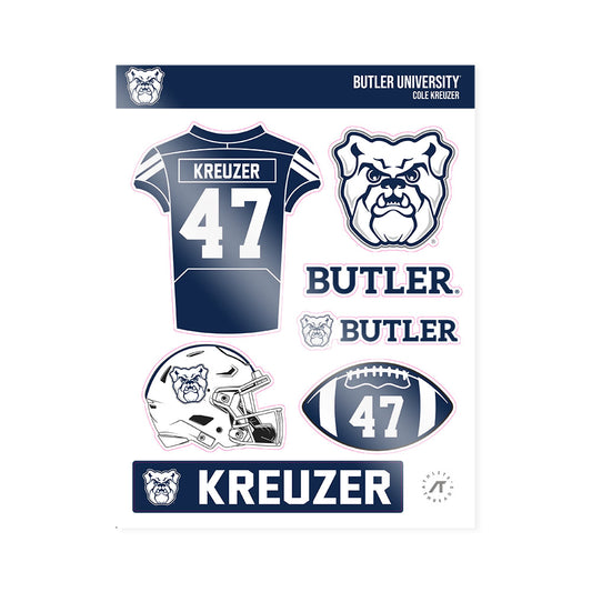 Butler - NCAA Football : Cole Kreuzer - Sticker Sheet-0