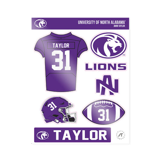 North Alabama - NCAA Football : John Taylor - Sticker Sheet-0