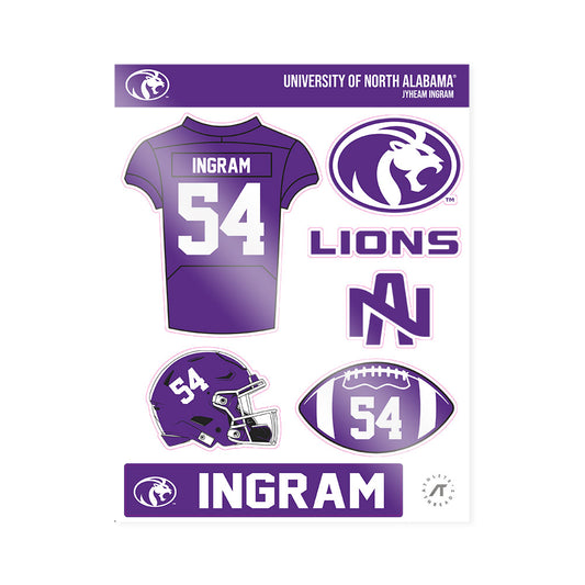 North Alabama - NCAA Football : Jyheam Ingram - Sticker Sheet-0