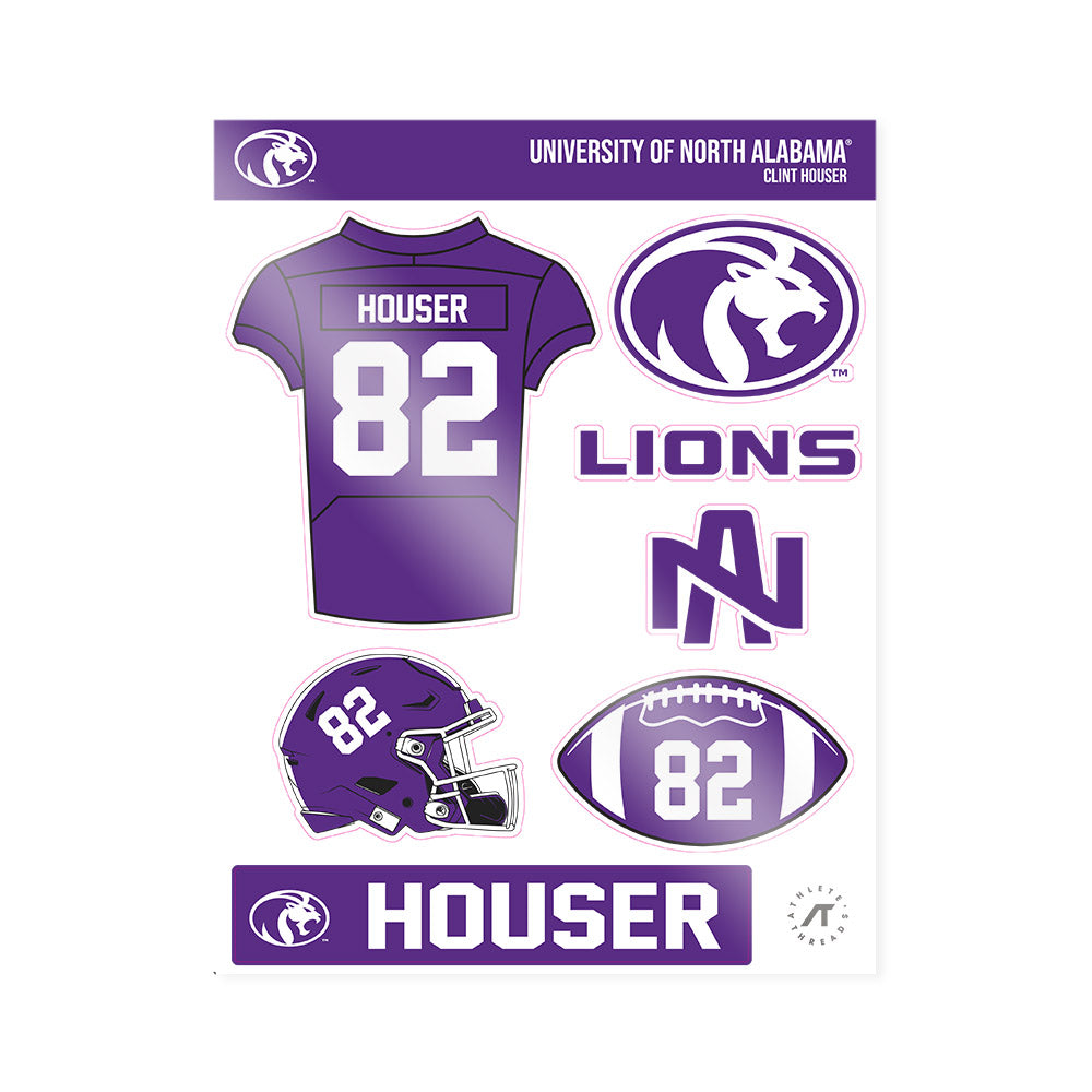 North Alabama - NCAA Football : Clint Houser - Sticker Sheet-0