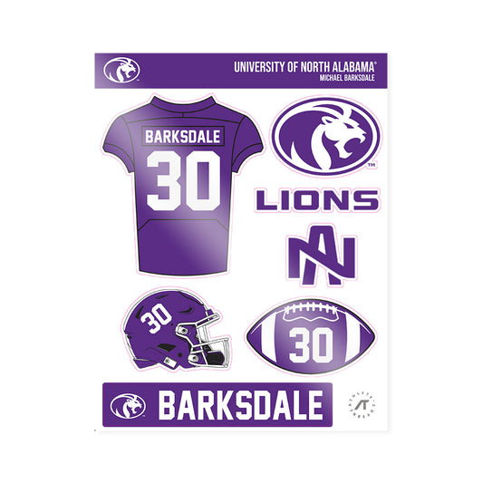North Alabama - NCAA Football : Michael Barksdale - Sticker Sheet-0