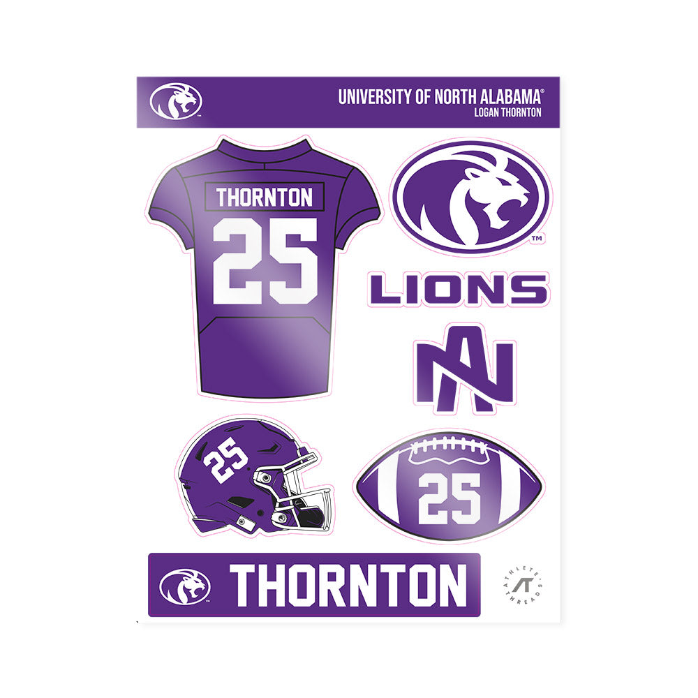 North Alabama - NCAA Football : Logan Thornton - Sticker Sheet-0