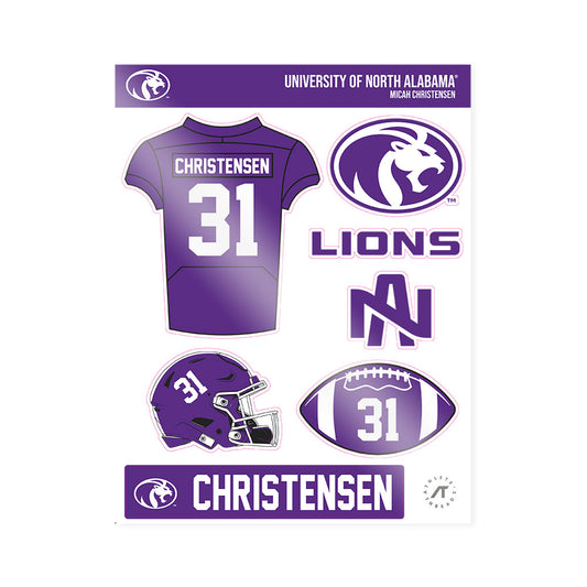 North Alabama - NCAA Football : Micah Christensen - Sticker Sheet-0