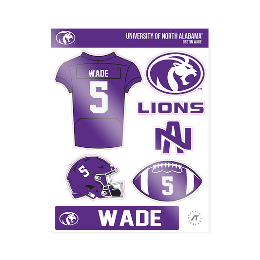 North Alabama - NCAA Football : Destin Wade - Sticker Sheet-0